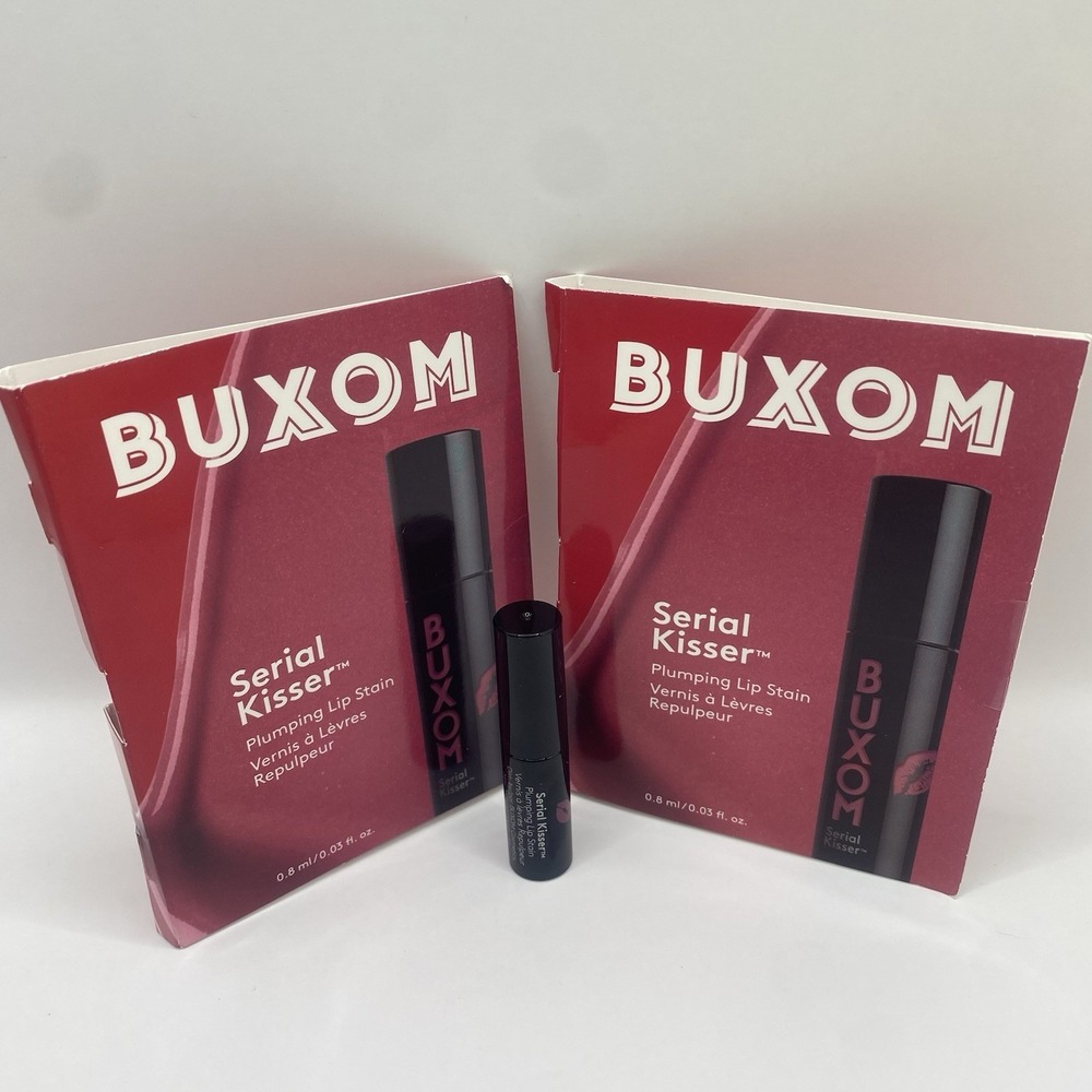 2x BUXOM Serial Kisser Plumping Lip Stain Mini Lipstick Pucker Up Dolly New
